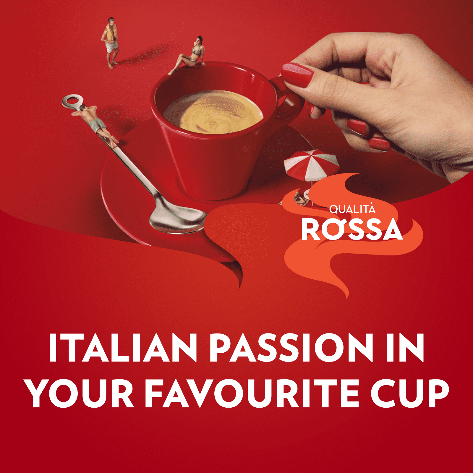 Lavazza Qualità Rossa Whole Bean Coffee, Medium Roast, Arabica and Robusta Blend, 2.2 lb Bag