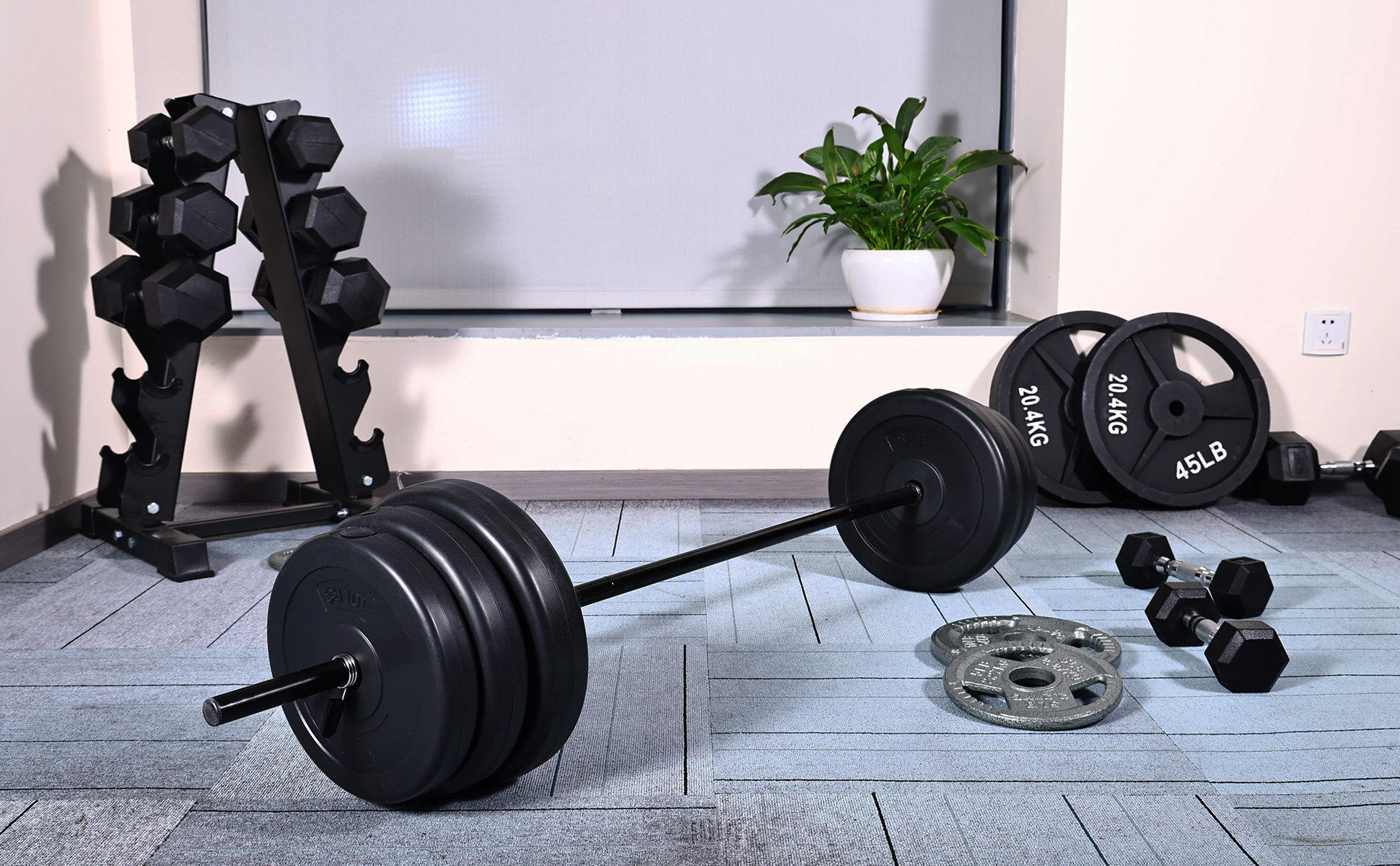 BalanceFrom Vinyl Standard Weight Set in Black, 100 lbs. - image 5 of 5