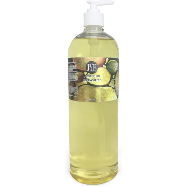 JYE Aceite de Fenogreco Natural Redondea tus curvas! Presentación 1 Litro. Altamente hidratante, absorción inmediata. Reafirmante, masajes para aumento!