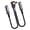 2 Type C female -elbow, variant on Flexible Nylon USB to Type C/USB Splitter Cable 480Mbps Data Speed Fast Charging for Laptop Phone Tablet Accessories
