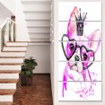 thumbnail image 1 of Design Art - Cute Pink Dog with Heart Glasses, 1 of 3