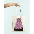 thumbnail image 3 of Smartprints Pastel Pink Hair Tote Bag - Image by Shutterstock, One Size Cotton Canvas Tote Bag, 3 of 4