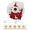 thumbnail image 6 of 15 Inch Round Placemats Set of 6, Red Christmas Tree Non Slip Heat Insulation PP Table Mats, Xmas Reindeer Modern Abstract Art Washable Place Mats for Kitchen Dining Party Table Decor, 6 of 7