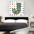thumbnail image 2 of ARTCANVAS Fun Polka Dots Letter J Canvas Art Print - Size: 36" x 36" (1.50" Deep), 2 of 9
