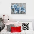 thumbnail image 5 of Jiayy Flower Canvas Wall Art Navy Blue Elegant lily flower Painting Picture Prints Home Living Room Bedroom Decor (Blue), 5 of 6