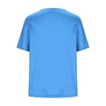 thumbnail image 4 of Neewe Womens Plus Size Pleated Tops Short Sleeve Summer Tunic Casual Loose Fit Crewneck Shirts Blouse 2026, 4 of 6