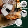 thumbnail image 4 of 3Pcs Basting Cover & Smash Burger Press, 12"- 9"- 6.5" Cheese Melting Dome, Stainless Steel Bacon Press Griddle Dome Steam Lids Smash Burger Kit for Kitchen, BBQ Flat Top Grill, Teppanyaki, 4 of 8