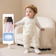 thumbnail image 2 of lnmuld Kids One-piece Solid Color Insulated Winter Jumpsuit for Boys with Detachable Straps All Weather Outdoor Play and Daily Activities Comfortable Romper Size:6-9 Months, 2 of 4