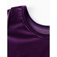 thumbnail image 6 of Toddler Kids Girls Long-Sleeve Dress & Matching Hairband Set - Velvet, Knee-Length, Swing Twirly Skater Dress for Casual Wear & Special Occasions, 6 of 10