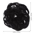 thumbnail image 2 of OULII 2Ud Moños Postizos Rizados Negros Para Mujer Con Elástica Ideal Para Eventos Y Uso Diario, 2 of 5