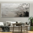 thumbnail image 4 of Large original abstract black and grey painting on canvas modern contemporary art texture oil painting living room Minimalist art,(91*183cm)36*72 Inches,Unstretched,Frameless, 4 of 4
