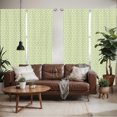 thumbnail image 2 of Ambesonne Geometrical Window Curtains, Polygons and Hexagons, Each 28" W x 95" L, Pearl Lime Green, 2 of 5