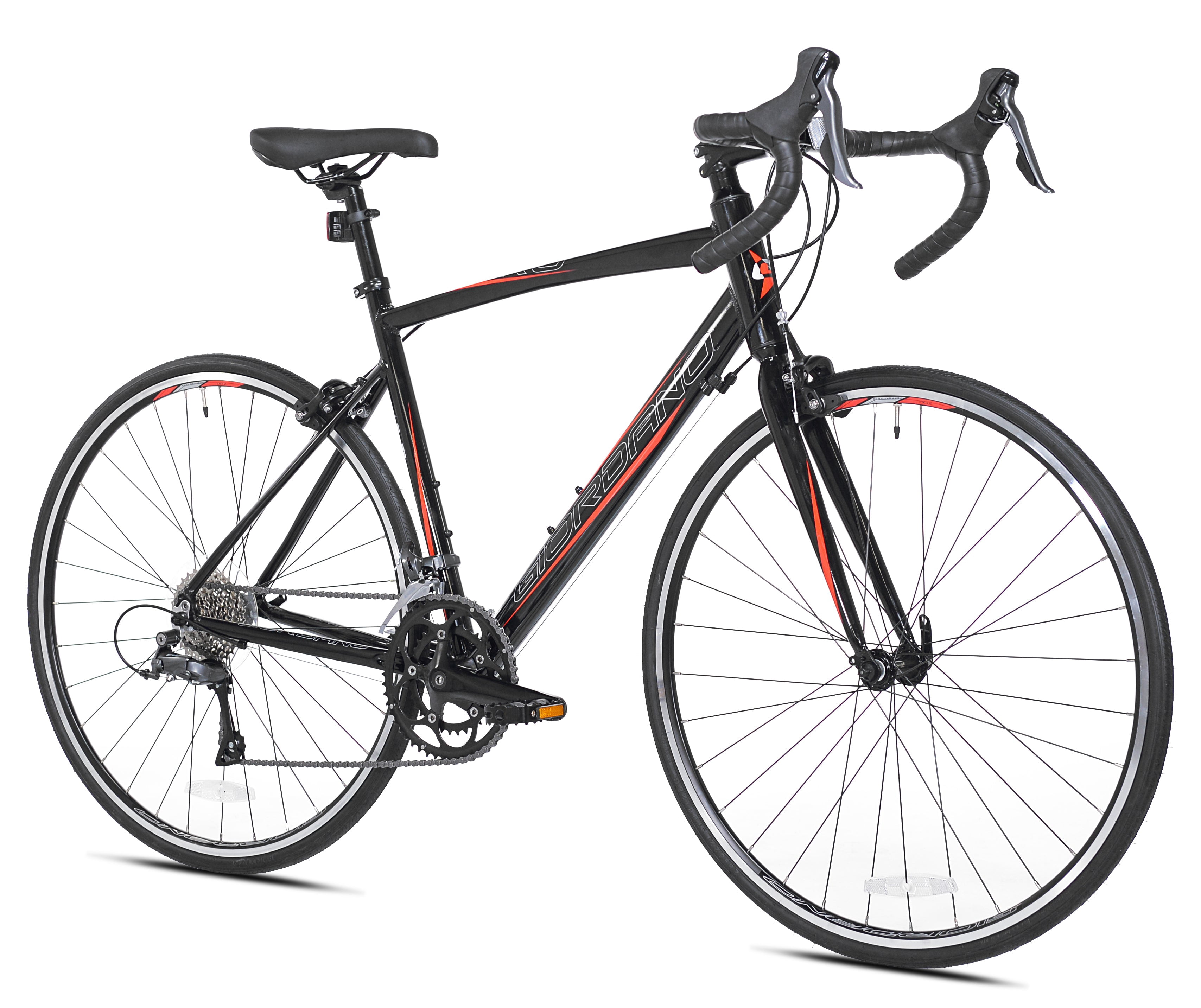 700C Giordano Libero Road Adult Bicycle, Small Frame, Fits Rider 5'4" - 5'8", Unisex, Black
