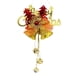 thumbnail image 2 of Campanas navideñas colgantes para árbol | Adornos navideños de ABS rojo, azul y amarillo | Campanas Yuanbao de metal con sonido nítido y diseño de copo de nieve | Adorno navideño para decorar el, 2 of 6
