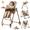 Swing-KHAKI, variant on EaseBaby 2-in-1 Baby High Chair,Toddler Eating Chair & Swing Combo,Portable Feeding Chair with Adjustable Dining Tray for Infant,Unisex,Gray