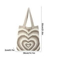 thumbnail image 3 of Todaioua Love Heart Knitted Tote Bag, Women's Knitting Wool Handbag Purse, Winter Warm Shoulder Bags, Durable Nylon Spandex Material, Spacious and Stylish, Ultimate Fashion Accessory, 3 of 6