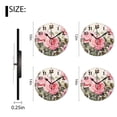 thumbnail image 2 of Non-Ticking Silent Wall Clocks with Quartz Movement,Battery Operated Analog Clock Modern Decor Clock for Home-Floral Pink Roses on White Beautiful(10inch), 2 of 4