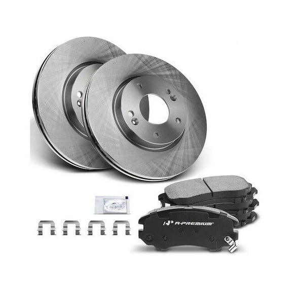 Front Brake Pad and Rotor Kit 6 - Compatible with 2005 - 2010 Kia Sportage 2006 2007 2008 2009