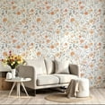 thumbnail image 2 of Cute Cat Floral Pattern Wallpaper, Minimalist Aesthetic Boho Floral peel and stick wallpaper, waterproof, Home Decor for Bedroom, Living Room, Bathroom, Drawer, Dorm Room [17.7 * 118 in], 2 of 8