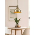 thumbnail image 6 of Kira Home Belle 14" Modern Industrial Gold Pendant Light with Dome Shade, Retro Metal Gold Hanging Light, Cool Brass, 6 of 7