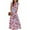 97#Wine, variant on GXIPO Women's 2025 Floral Midi Dress Cap Sleeve V Neck Ruffle Long Flowy Boho Casual Dresses Pink L