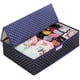 thumbnail image 1 of Bolsa de almacenamiento de ropa interior - 17 rejillas de puntos azul oscuro - Tapa dura Adepaton WMSS-36, 1 of 7