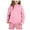 Pink, variant on RTKFRFLM Kids Versatile Sweatsuit Solid Color Hoodie and Sweatpants 2-Piece Set Navy 3-4 Years