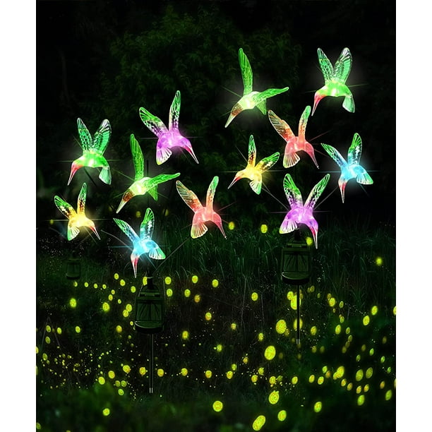 luces solares decorativas para exteriores con diseño de pájaro, IP65, impermeables, para jardín, balcón, entrada, terraza.