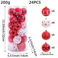 thumbnail image 3 of JeashCHAT 24 Pcs Christmas Ball Ornaments Set, Snowflake Christmas Balls Xmas Tree Ornament Christmas Tree Hanging Decorations for Xmas Holiday Party Decor, 3 of 7