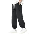 thumbnail image 6 of Mens Athletic Joggers with Pockets and Elastic Waist Lightweight Golf Pants Men Wrinkle Free Flat Front Stretch Relaxed Fit Tapered Work Travel Pants Big and Tall Size M-4XL Black, 6 of 6