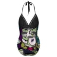 thumbnail image 6 of Cartoon Invader Zim Women's Swimwear Strap One Piece Backless Tummy Control V Neck Swimsuit Summer Beach Vacation Bathing Suit, 6 of 7