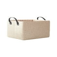 thumbnail image 1 of Cheers Storage Basket Soft Handle Large Capacity PP Woven Vanity Organizer Box Home Supplies, 1 of 7