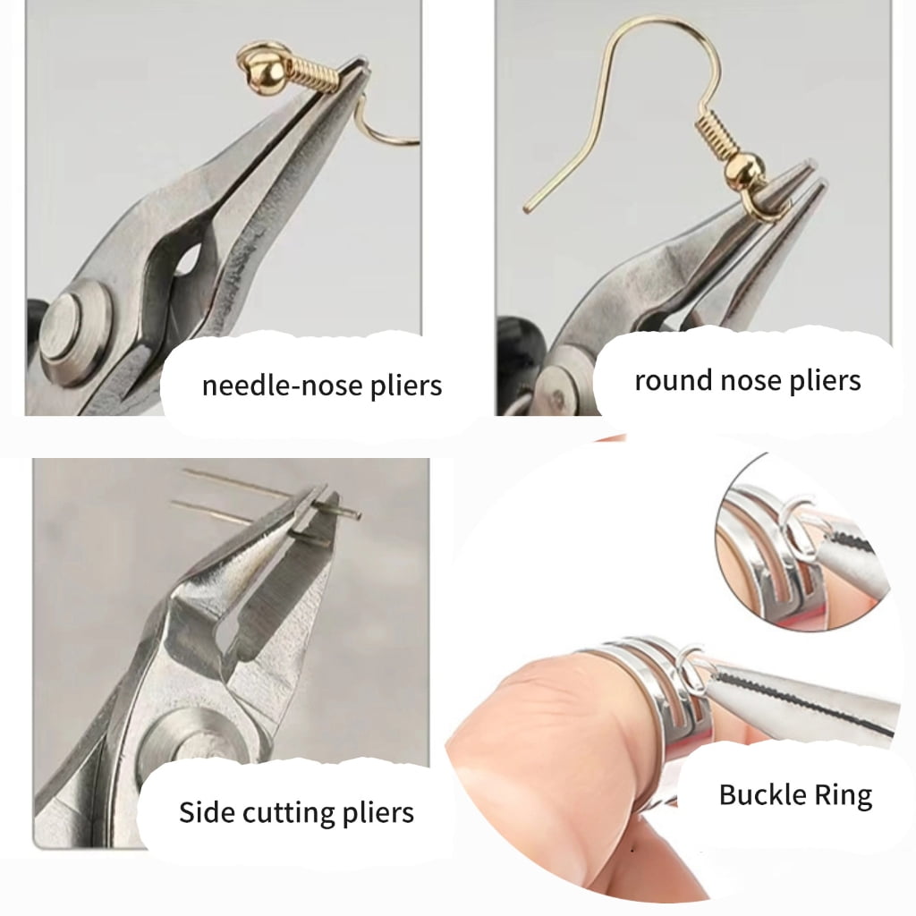 Oasiva 5Pcs Chain Nose Pliers Jewelry Crafting Pliers Stainless Steel Hand Tool Professional Jewelry Pliers Suitable for Craft