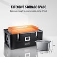 thumbnail image 4 of KFFKFF Insulated Food Pan Carrier, 36Qt Capacity, Stackable Catering Hot Box with 3 Stainless Steel Pans,Top Load LLDPE Food Warmer with Elastic Side Handles and Buckles, 4 of 9