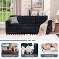 thumbnail image 3 of Bonzy Home Modular Sectional Sofa With Ottoman, Ultra‑Comfort Seating – Configurable for Living Room & Family Room, Charcoal, 3 of 8