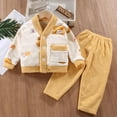 thumbnail image 6 of Amidoa Girls 2 Piece Outfits Fall Winter Clothes Print Fleece Long Sleeve Top and Jogger Pants Kids Clothing Sets Yellow Size 7-8 Years, 6 of 6