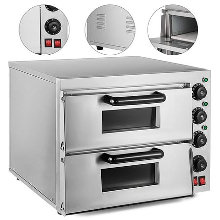 VEVOR Commercial Pizza Oven 3000W Double Deck Countertop Baking Oven Toaster