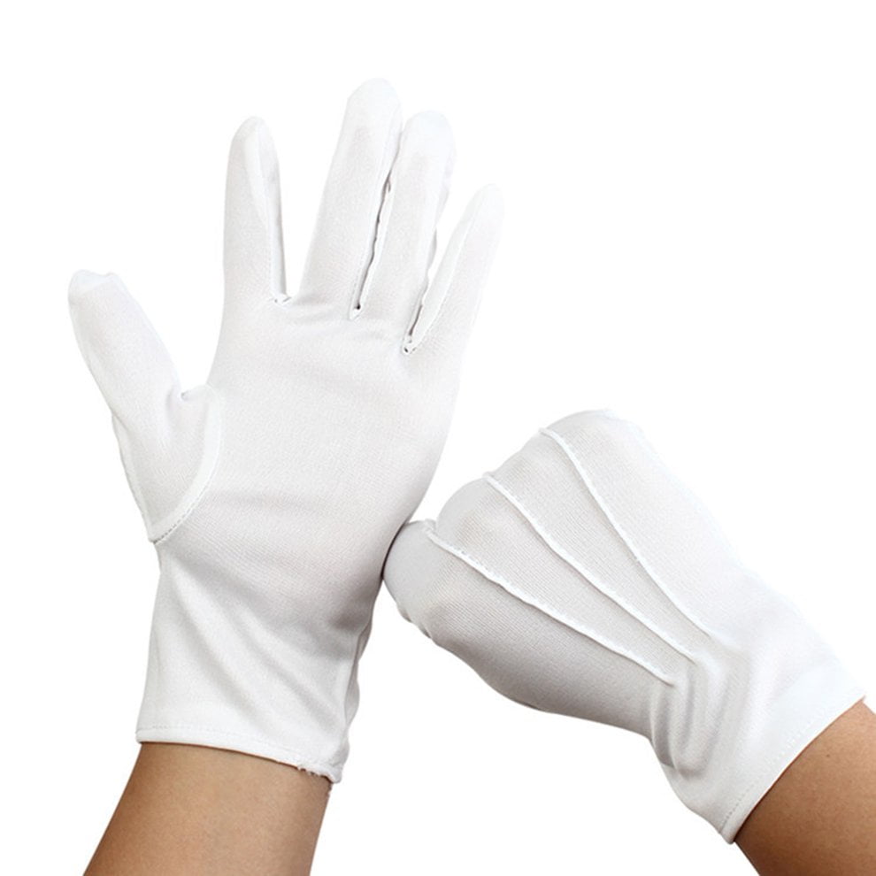 White Cotton Gloves Washable Hands Protection Cotton White Gloves for
