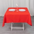 thumbnail image 6 of BalsaCircle 54" Red Square Premium Polyester Tablecloth Catering Dining Table Linens, 6 of 8