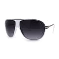 thumbnail image 1 of Lunettes de Soleil Rétro Oversize Sportives Classiques pour Hommes Mobster Blanc Fumée, 1 of 4