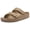 Brown, variant on Litfun Women's Slide Sandals with Adjustable Buckles Summer Arch Support Beach Sandals, Black