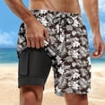 thumbnail image 2 of Men Basketball Athletic Shorts – Loose Fit Sport Shorts With Elastic Waist, Classic Training Workout Shorts For Gym Court Street Style, 2 of 4