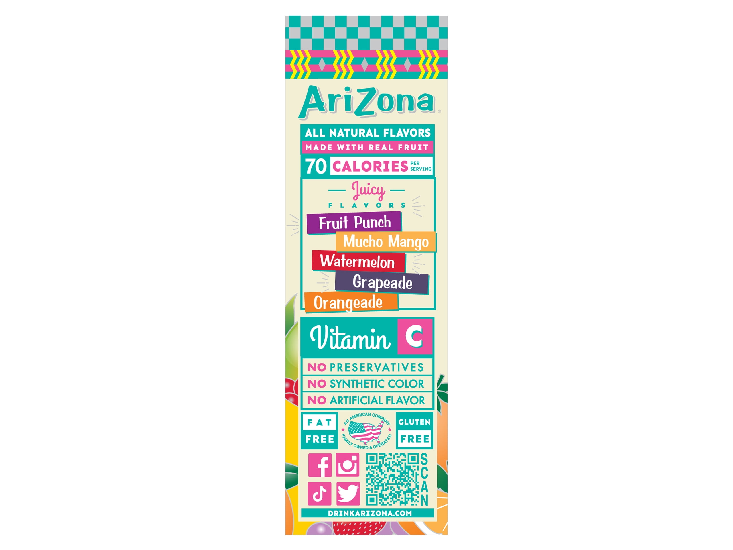 AriZona Mixed Fruit Snacks, 0.9 oz, 10 count