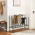 thumbnail image 6 of Urban Deco Modern Black Metal Free Standing Boot Shoe Rack Organizer, Tall Boot Shaper Storage Stand, Holds 8 Pairs, 6 of 6