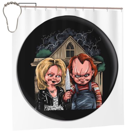 Saiise Chucky Print Shower Curtain for Bathroom,Shower Curtain Set with Hooks for Home, Bathroom Decor Waterproof Fabric,72x72