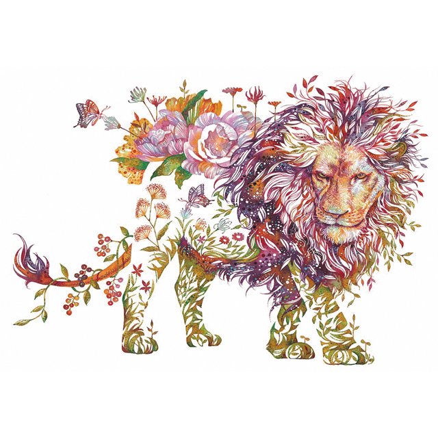 Cuadros Decorativos Punto de cruz completo 11CT DIY León impreso bordado Kits Craft (50x38CM) DQrwqpou Nuevos Originales