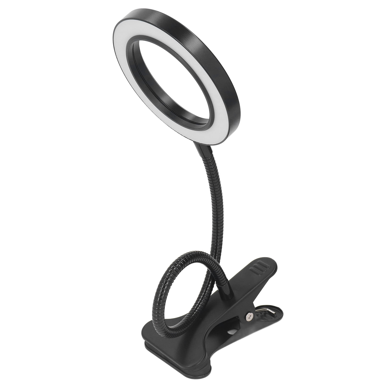 Rewera Clip On LED Ring Light 3 Color 10 Brightness Flexible Gooseneck USB Powered LED Desk Lamp with Remote Control