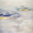 thumbnail image 3 of Springer, Rachel 15x15 Black Modern Framed Museum Art Print Titled - Ethereal with Blue II, 3 of 5