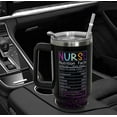 thumbnail image 7 of Nurses Gifts Nurse Tumbler with Handle & Straw - 40 oz Nurse Life Leopard Print Cup Coffee Mug Gifts for Women, Graduation, Appreciation, Nurses Week, 7 of 7