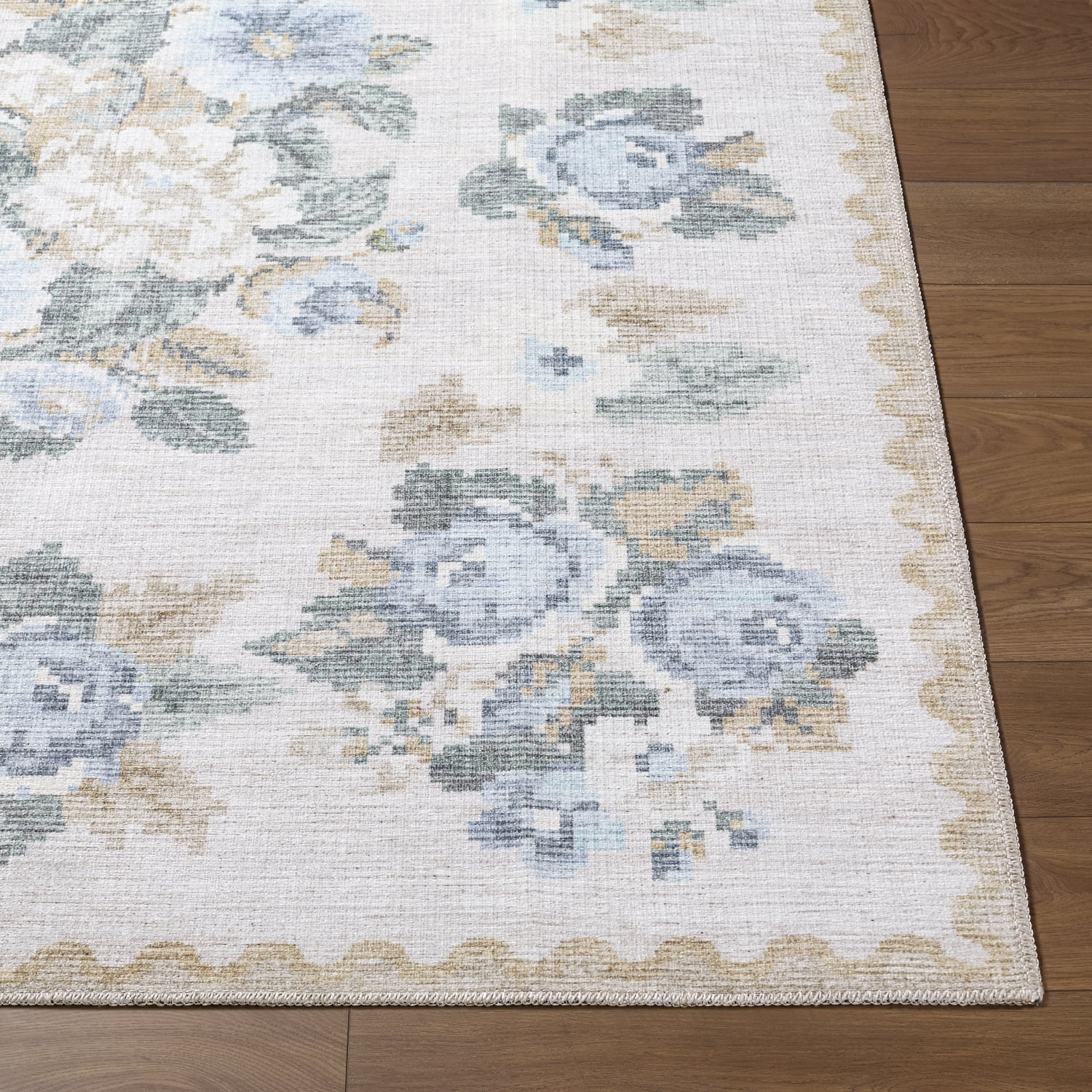 My Texas House Sage 5'3" x 7' Washable Area Rug